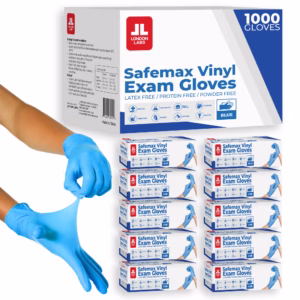 London Labs Safeguard Vinyl Exam Gloves (1000, Medium)